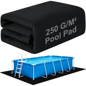 12 x20Ft Rectangular Pool Liner Pad for Above Ground Swimming Pools,250g/m^2 Heavy Duty Pool Ground Mat Under Pool Pad, Durable Pools Bottom Liner Protector to  Puncture and Extend Liner Life