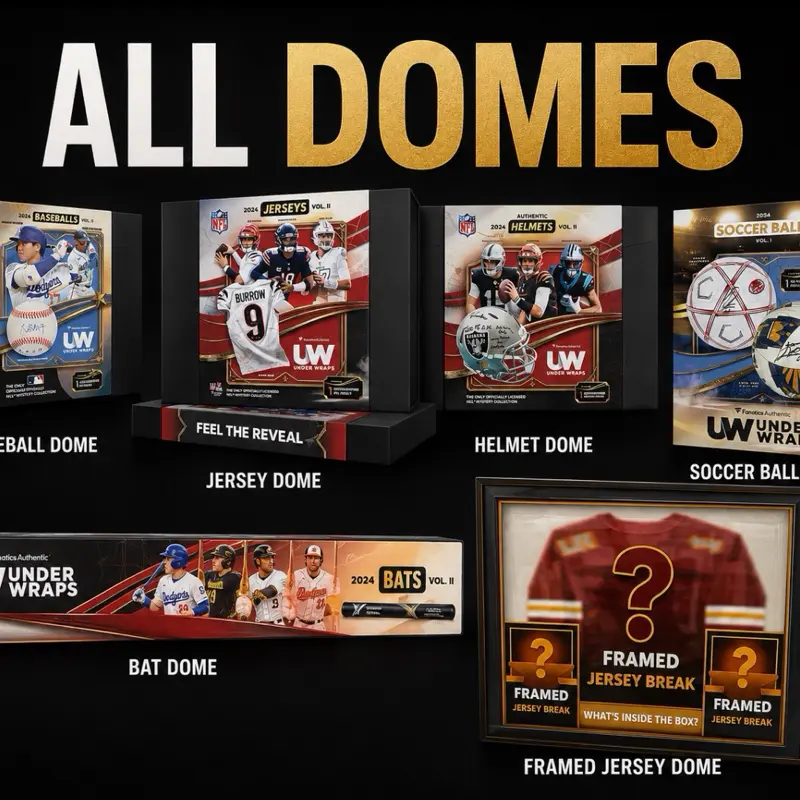 ALL DOMES | Mystery Sports Memorabilia – Helmets, Jerseys, Frames, Bats & More