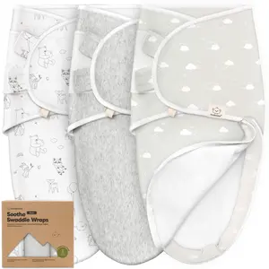 Baby Swaddle Sleep Sacks with Zipper - 3-Pack Swaddles for Newborns OS (0-3 Months) and L (3-6 Months), Infant, Baby Girls, Boys, Soft & Durable Newborn Sleep Sack, Easy Diaper Change Swaddling Blanket