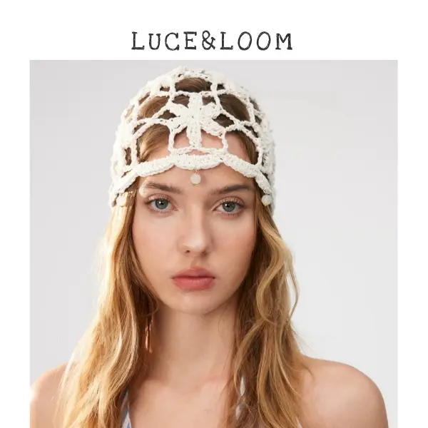 Women's Boho Crochet Lace Flower Pearl Bead Headband - Bridal Hair Accessory for Summer Beach Weddings, Daily Use, Polyester Bead Decoration Headpiece, Fashion Headband, Bridal Hair Accessories