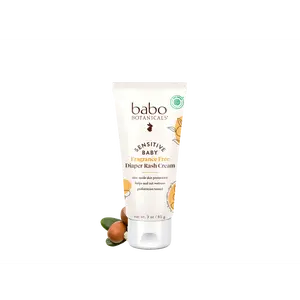 Babo Botanicals Sensitive Baby Fragrance Free Zinc Diaper Rash Cream – EWG Verified – Zinc Oxide Skin Protectant – Helps Seal Out Wetness – Pediatrician Tested – 3 oz (85 g)