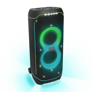 JBL PartyBox Ultimate, Massive party speaker with powerful sound, multi-dimensional lightshow, and splashproof design.