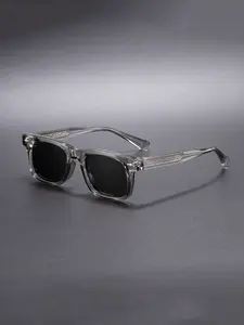 Unisex Uv400 Protection Sunglasses, Trendy Casual Sunglasses, Square Frame Cp Material, Casual Style for All Seasons, Ideal for Travel Beach Cycling Music Festivals