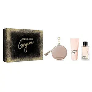 Michael Kors Gorgeous EDP, Body Lotion and Bag For Women - 3-Piece Gift Set