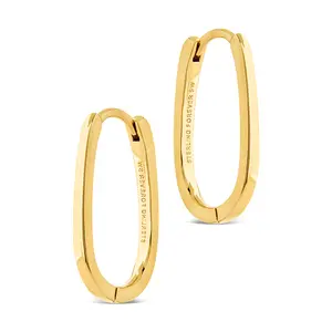 Zuzana Polished Oval Hoops