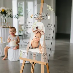 First Birthday Sign, Photo First Year Milestone Sign