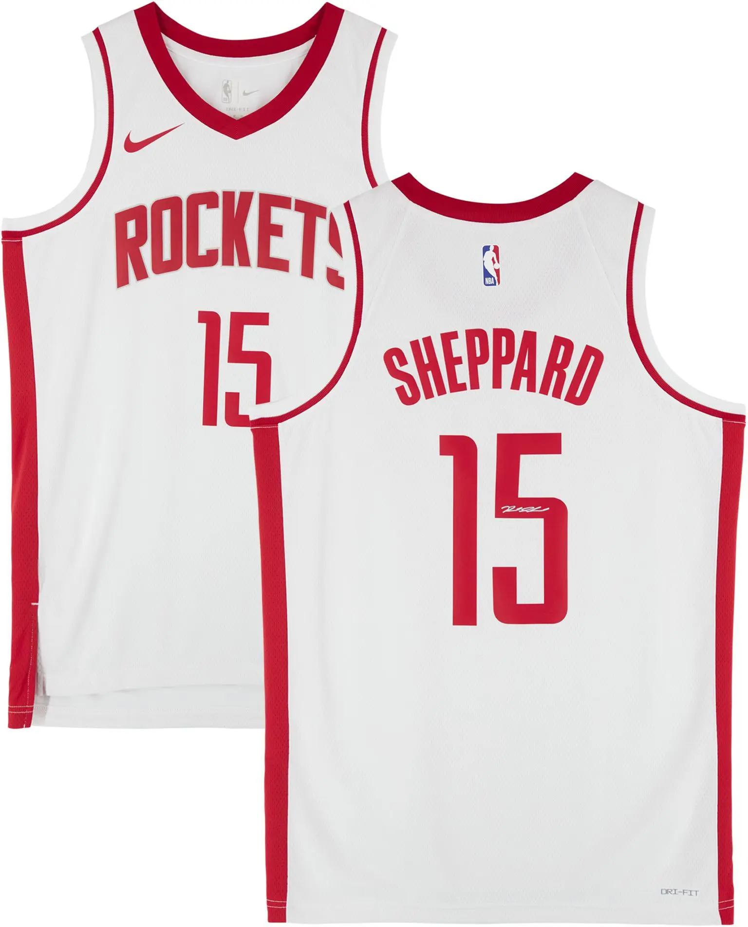 Reed Sheppard Houston Rockets Autographed Nike White Association Swingman Jersey - Fanatics Authentic Certified
