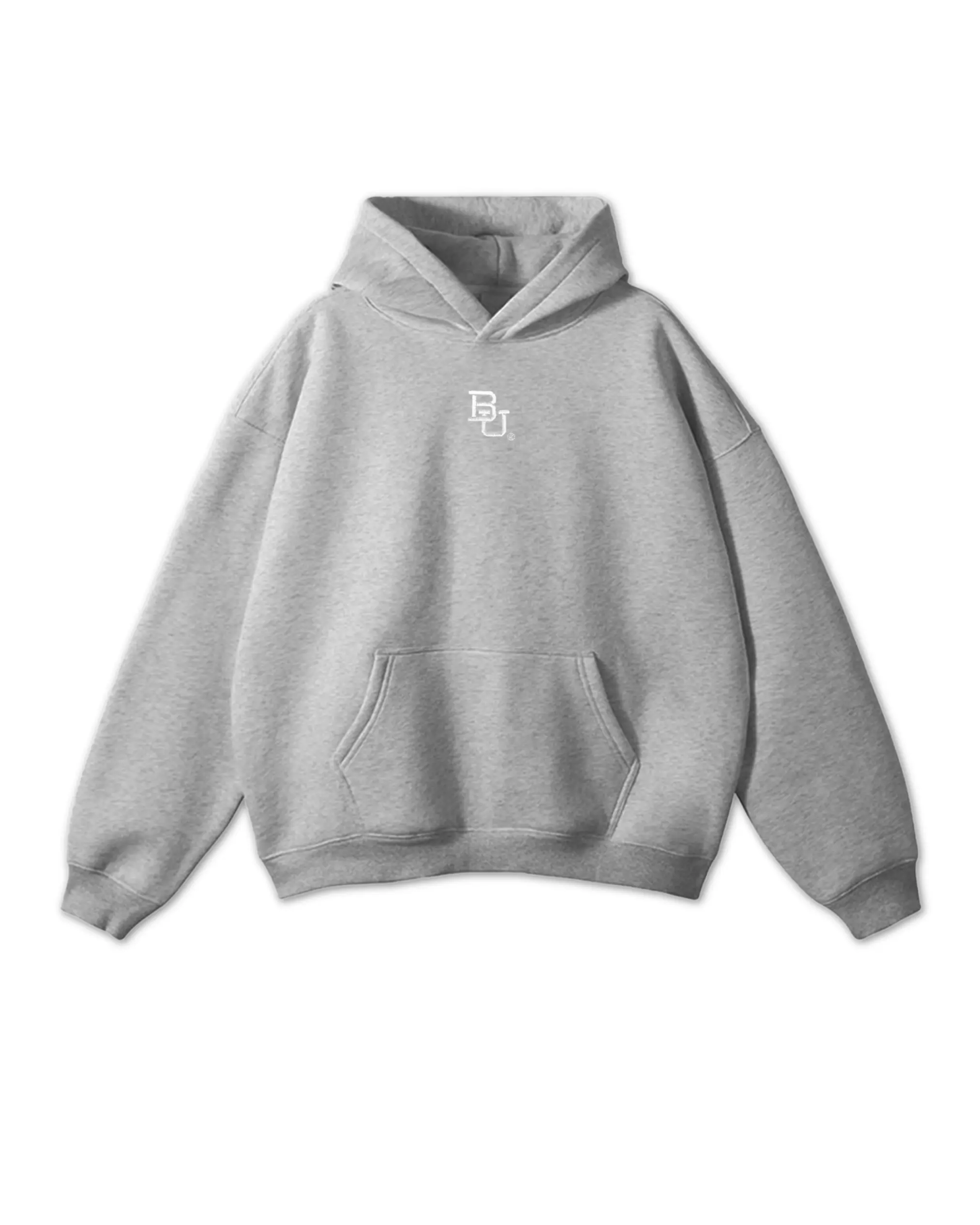 Baylor McLane Stadium Embroidered Hoodie – Gray Oatmeal