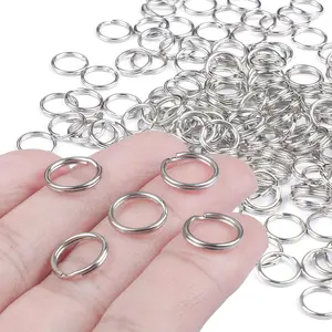 100 Pack 1/2 Inch Split Key Rings Mini Jump Rings Dog Tag Ring with Double Loops Small Metal Rings Connectors for Car Keys, Jewelry Necklaces Bracelets Earrings Crafts Ornaments and DIY Arts NoBrand
