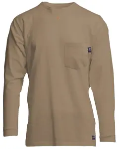 Lapco Men's Men'S Fr Solid Long Sleeve Work Pocket T-Shirt - Frt-Ushlsp6kh