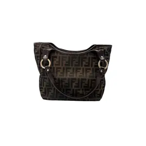 Pre-owned FENDI canvas Tote Bags Zucca Monogram Tote Handle Bag FF110