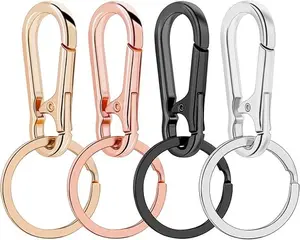 Metal Keychains for Women Men, Key Chain Ring Clip Holder Organizer for Home Car, Cut Keyring Accessories