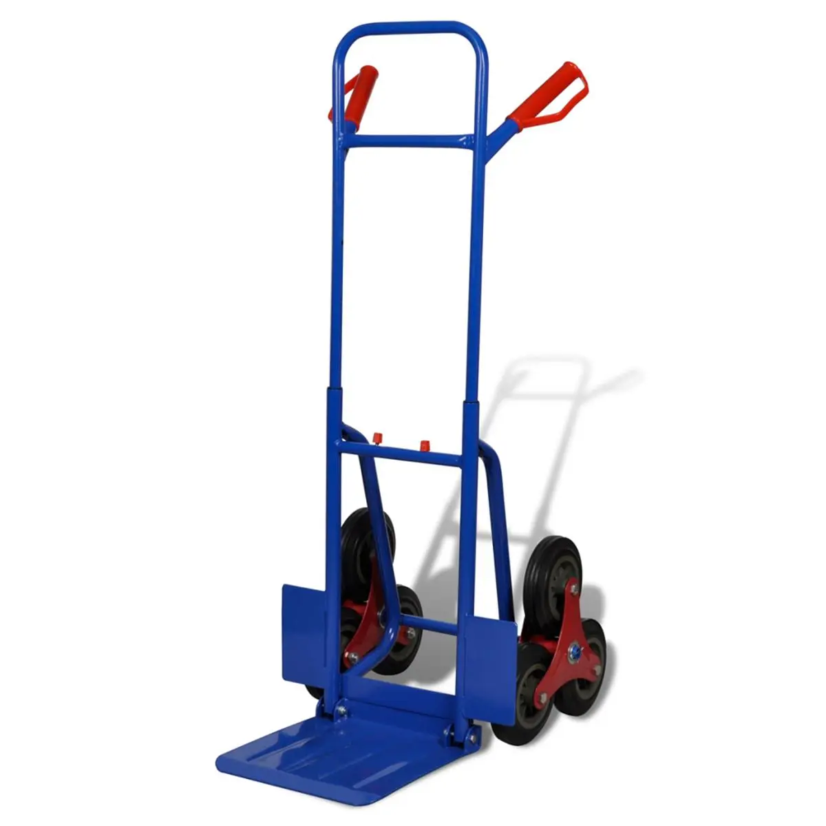 Warehouse Moving Dolly Cart Sack Truck 6-wheel, Blue & Red