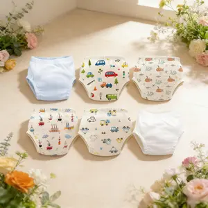 6-Pack Simple Baby Walker Pants, Ideal for Potty Training, Comfortable Diaper Alternatives, Essential Infant Clothing