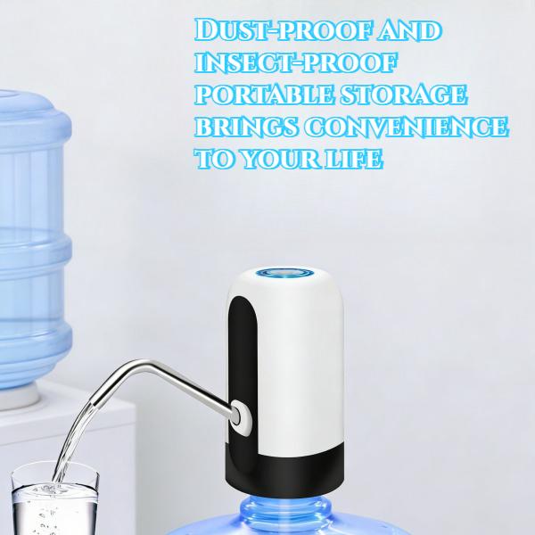 New Automatic Electric Water Pump for 5 Gallon Bottles, USB Rechargeable Portable Water Dispenser for Kitchen, Office & Outdoor Use