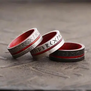 GTHIC Norse Viking Runes Ring for Men Women Viking Jewelry Stainless Steel GTHIC Norse Viking Runes Ring for Men Women Viking Jewelry Stainless Steel