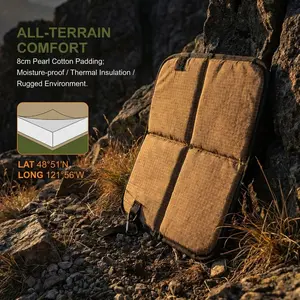 Thickened Dual-Sided Portable Camping Seat Pad, Waterproof Moisture-proof Ripstop Fabric Foldable Outdoor Cushion with Carabiner for Camping, Hiking, Picnic, Kids & Outdoor Adventures
