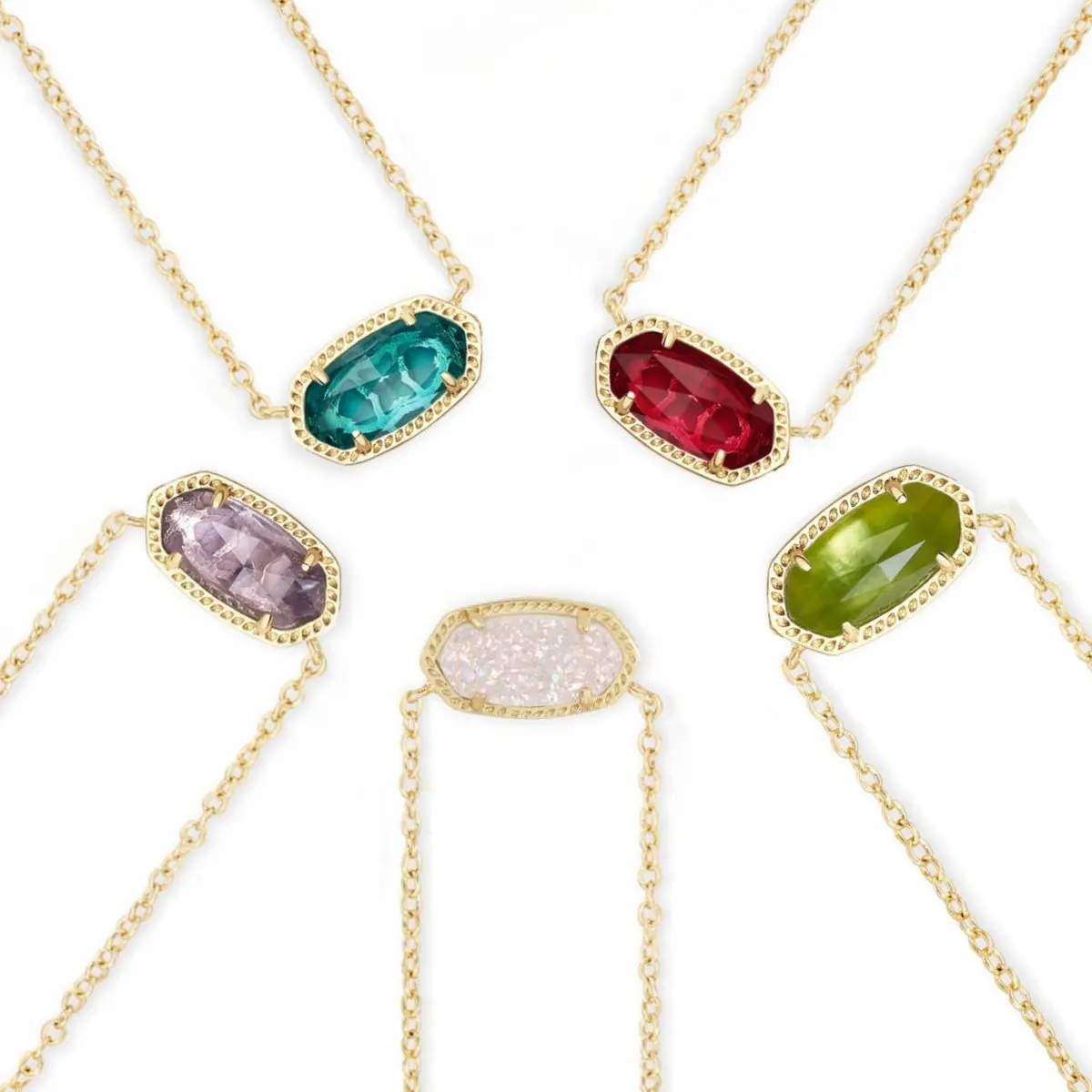 Kendra Scott Elisa Women's Pendant Necklace, Fashion Jewelry, 14k Gold-Plated, Comes with a Gift Box