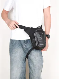 Men's Adjustable Multifunctional Waist Bag, Multi-Layered Bicycle Riding Backpack, Student Sports Shoulder Bag, Outdoor Work Tool Bag, Waist Belt Bag