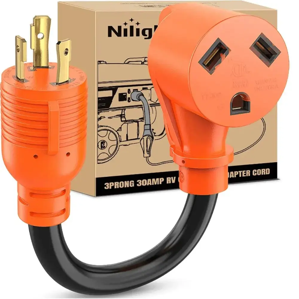 Nilight 3 Prong 30AMP to 30AMP RV Generator Adapter Cord, Generator Cable, Rv Connector fathersdaygift Rv Power Supply