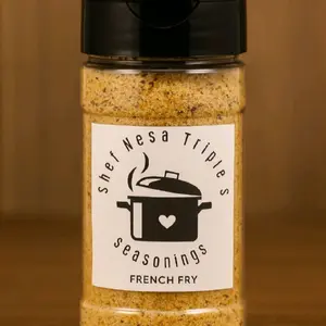 Triple S French Fry Seasoning - Flavorful Seasoning for Fry Dishes - Ideal for Flavoring Dishes in Cooking. 4 oz bottle