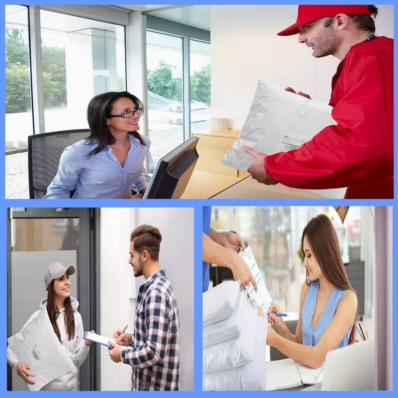 [100pcs Poly Mailers] Self Adhesive Bags, Self Sealing Bags | Poly Mailers Shipping Bags | Good Confidentiality & Strong Load-bearing Capacity | for Samples, Books, Mail, Towels, Socks, Underwear (White:12x17,10x13, 8x12,6x9.84inch)