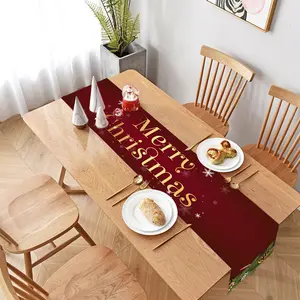 Christmas Tablecloth Set, Polyester Material, Buffalo Plaid Design, Holiday Party Decorations, Home & Kitchen Accessories