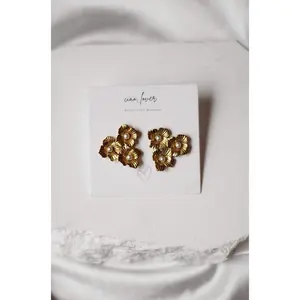 Flower Cluster Stud Statement Earrings