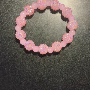 Pink Cotton Candy Bracelet - Adorable Pink Beads with Sparkly Accents, Perfect for Girls and Teens