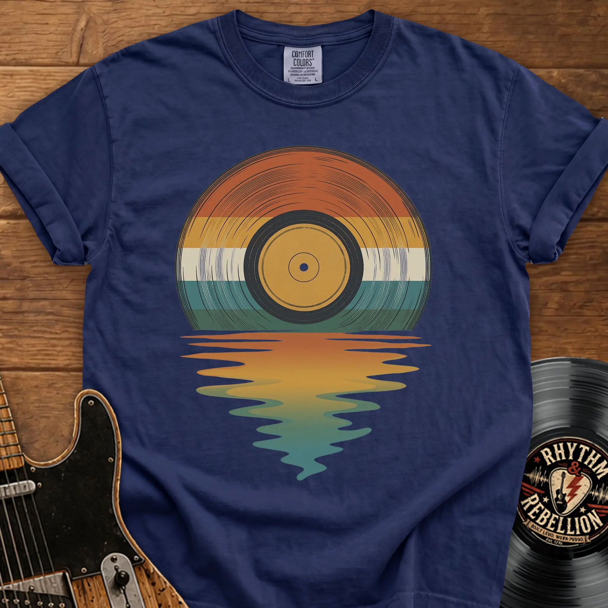 Retro Vinyl Sunset T-Shirt