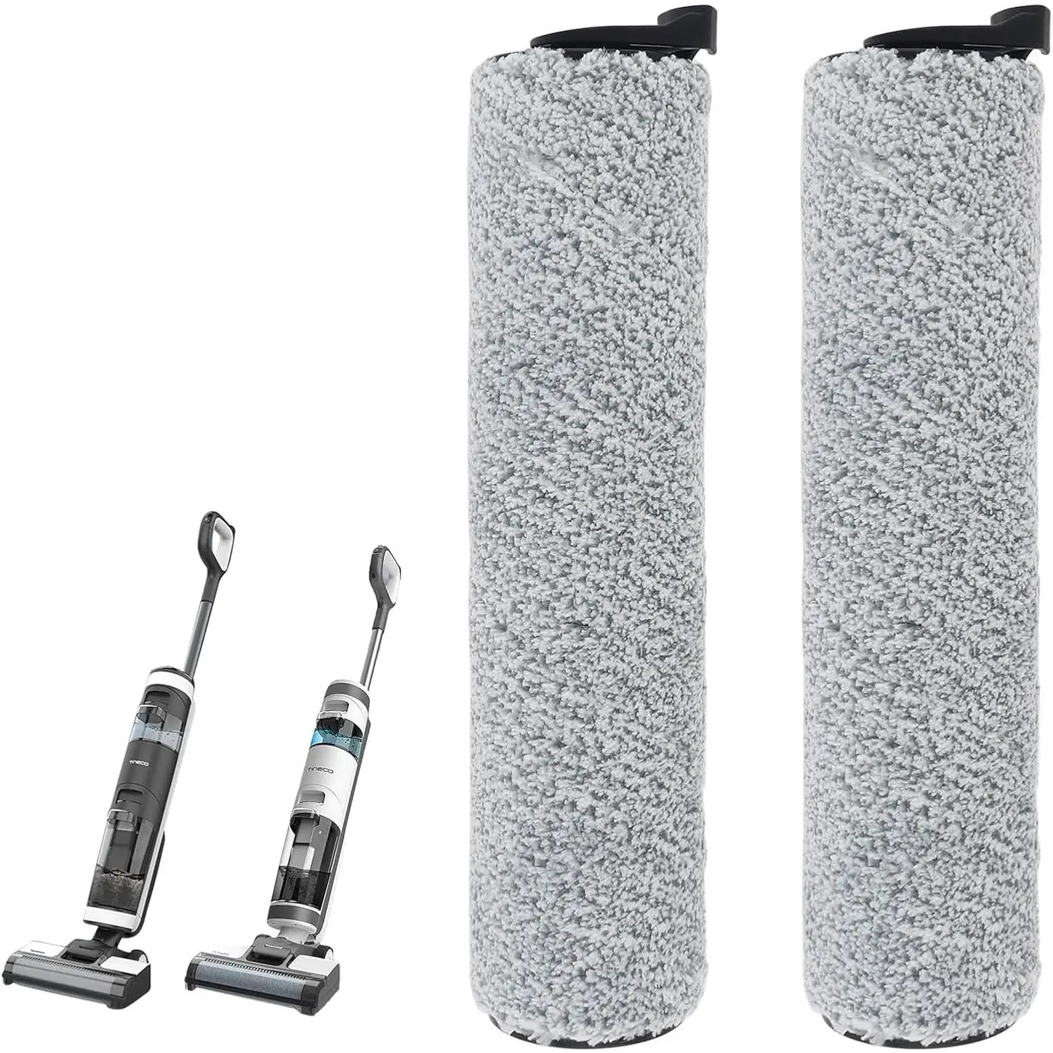Vacuum Brushes Parts 2 count, Vacuum Replacement Brush Rollers Attachments Compatible with Tineco iFloor 3/ Floor One S3/ iFloor 2 Cordless Wet Dry Vacuum Cleaner, Vacuum Accessory Replacement Kit