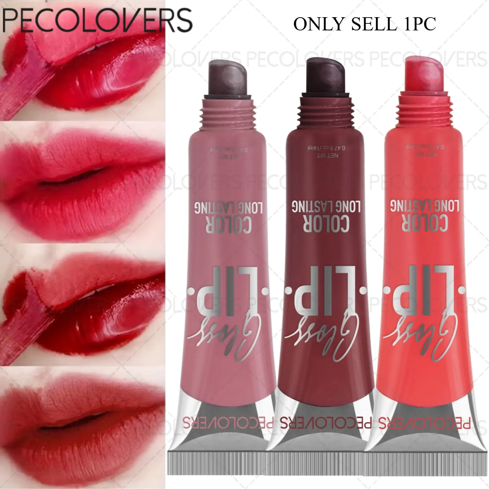 1 Pc Easy Peel Off Lip Tint, Lightweight Lip Color, Luxurious Long Lasting, Comfortable Lip Makeup For Beginners And Daily Outfits, Rose Red And Light Pink And Red Bean, Lip Beauty Essential, Lipgloss