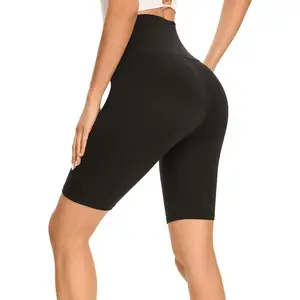 High Waisted Biker Shorts for Women – 3"/5"/8" Soft Black Spandex Workout Shorts for Yoga, Dance, Volleyball, Gym Training