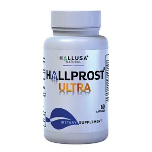 HALLPROST ULTRA - 60 Capsules - Extract Saw palmetto with Supplement DIetary - Prostate Complex - Prostatitis, Nocturia, BPH Adult Gluten Free GMO Free HALLUSA NATURAL