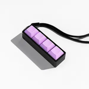 4-Key Mechanical Keyboard Fidget with Colorful Keys and Wrist Strap