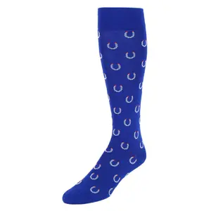 Trafalgar Lucky Horseshoe Mid-Calf Pima Cotton Dress Novelty Sock (1 Pair), Big & Tall Suspenders