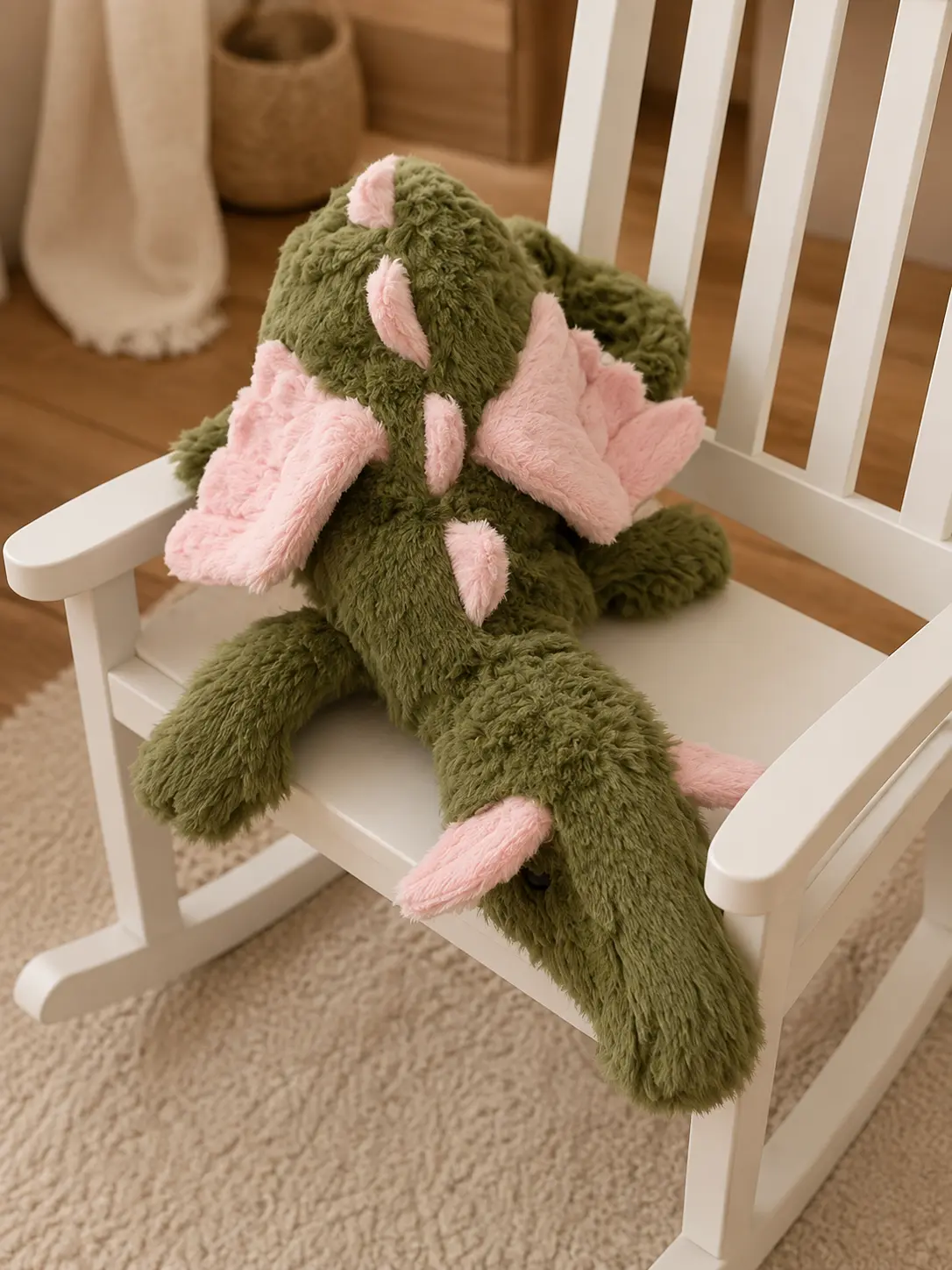 Jellycat Green & Pink Dragon Plush Toy – Ultra Soft Fluffy Cuddle Companion for Kids and Adults