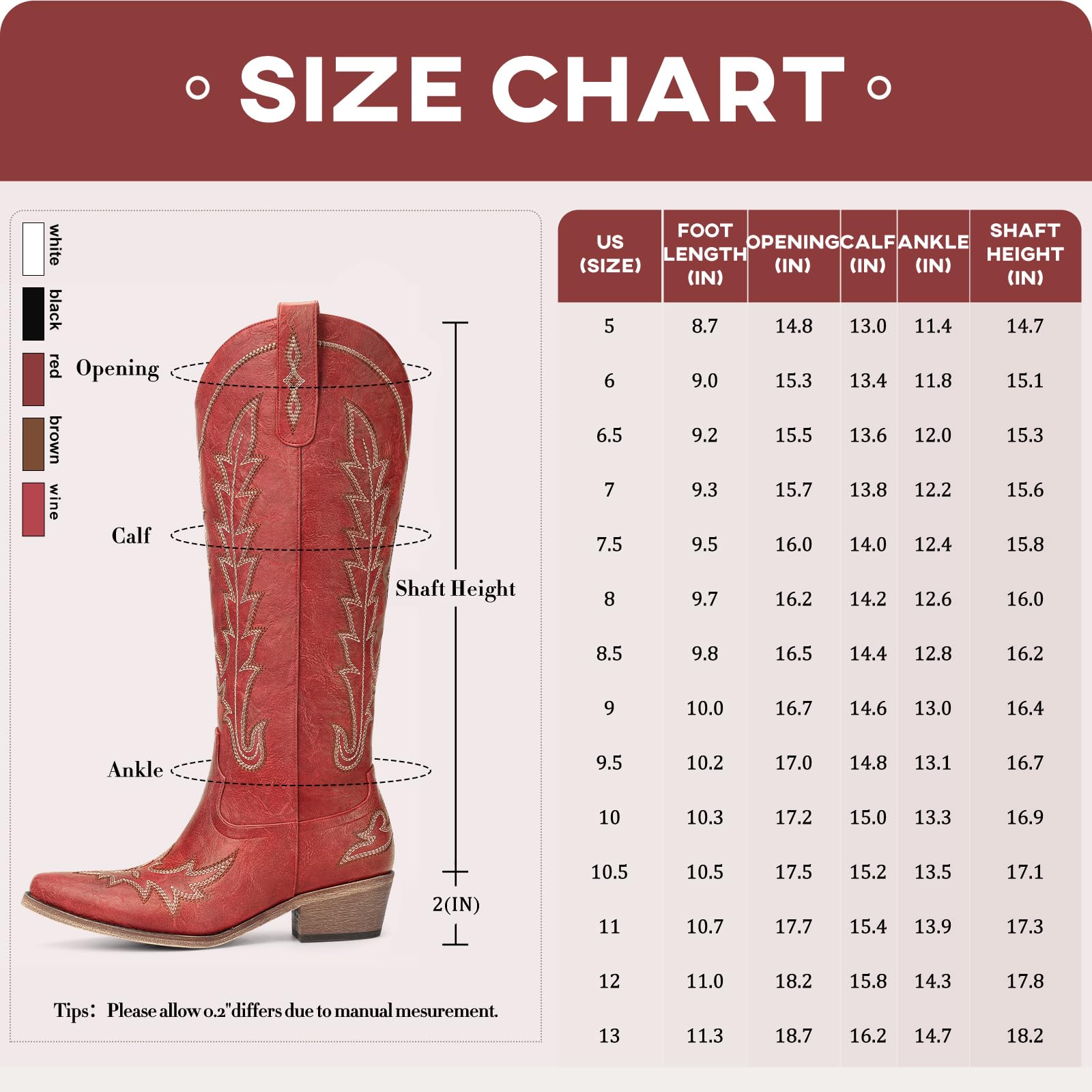 Cowboy Boots for Women - Knee High Embroidered Western Cowgirl Boots, Pointed Toe Chunky Heel Retro Boots, Pull On Zipper Vintage, Halloween Gifts, Botas