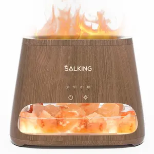 【EASTER IDEAS】 2-in-1 Himalayan Salt Lamp Diffuser, Cool Mist Humidifier, Aromatherapy & Himalayan Salt Therapy, 100% Pure Himalayan Salt, Ultrasonic Essential Oil Diffuser with Ambient Glow, 150ml(For Restroom/Kitchen/Storage room);Gift/Candle/Soap
