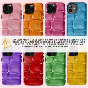 NeeDoh Cool Crush Ice Cube Phone Case, Visual Printed Graphic Hard Phone for Full Iphone & Samsung Series