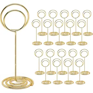 20Pcs Table Number Holders, Place Card Holder, Table Sign Holders for Wedding Party Graduation Reception Restaurant Home Photo Picture Office Memo (Gold, 3.35Inch)