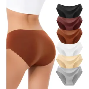 Seamless Under for Women - High Waisted No Show Panties, 3D Wrap Hip Full Coverage Stretch Briefs 6 Pack
