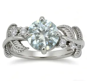 Synthetic Moissanite Starburst Double Ring Oval Cut Diamond Ring for Women – Fashionable, Elegant, Suitable for Girlfriend, Wife, Mother; Valentine’s Day Gift