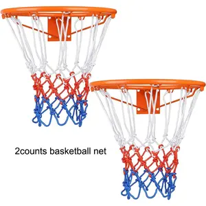 Basketball Net Replacement, 2 Counts Professional Basketball Net, Basketball Hoop Net, Basketball Accessories for Indoor Outdoor Basketball Rim