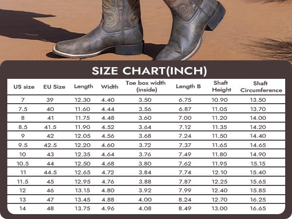Palitutu Men's Cowboy Boots Western-Style Classic Embroidered Chunky Heel Flat-Toe Mid-Calf boot,Comfortable and Fashion Soft Leather,botas para hombres