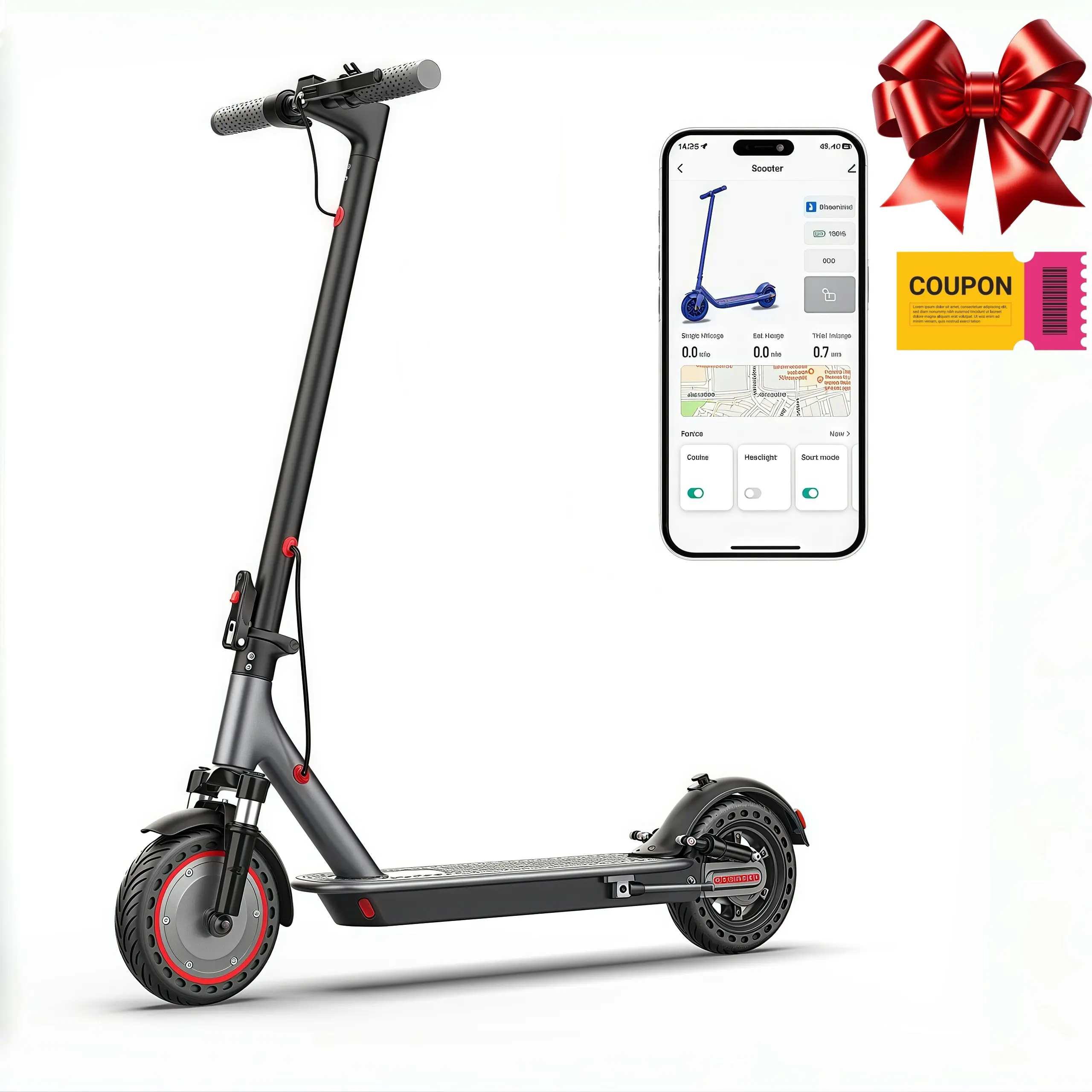 【Ultra-Fast 35KM/H E-Scooter】Perfect for Commuters, Students & Urban Riders - 500W Motor, 20-35KM Range, IP65 Waterproof, APP Control, 10" Honeycomb Tires, 120KG Max Load! Scooter with LCD Display.SummerWins,Father's Day Gife