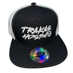 TRAKAS HDSPM GORRA NEGRA CON BLANCO TRUCKER MESHBACK BLACK & WHITE HAT White Chic