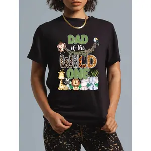 100 Percent Cotton First Birthday Safari Family Matching T shirt For The Wild One