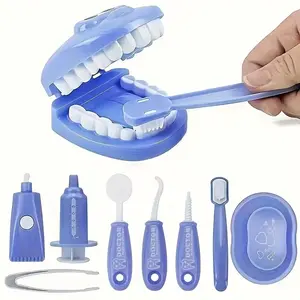 Dentist Pretend Play Toy, Toothbrush Teaching Toy, 1 Set Interactive Oral Care Learning Toy with Dental Accessories, Creative Role-playing Game Props for Birthday Gifts, Halloween Gift, Christmas Gift
