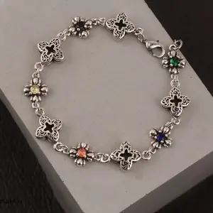 Silver Love Heart Paper Clip Shape Bracelet for Women Irregular Design Trend Jewelry Gift